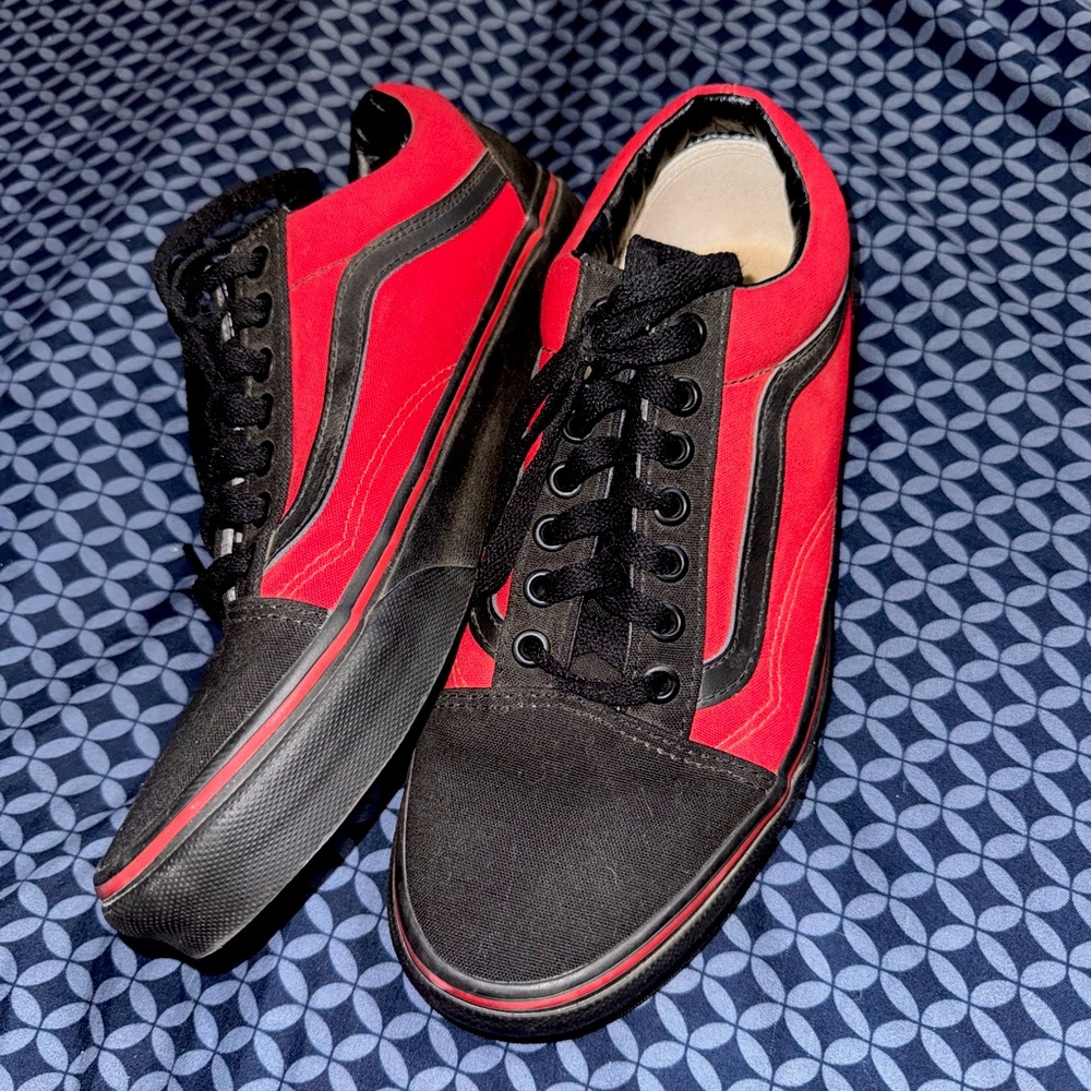 Custom Red and Black Vans